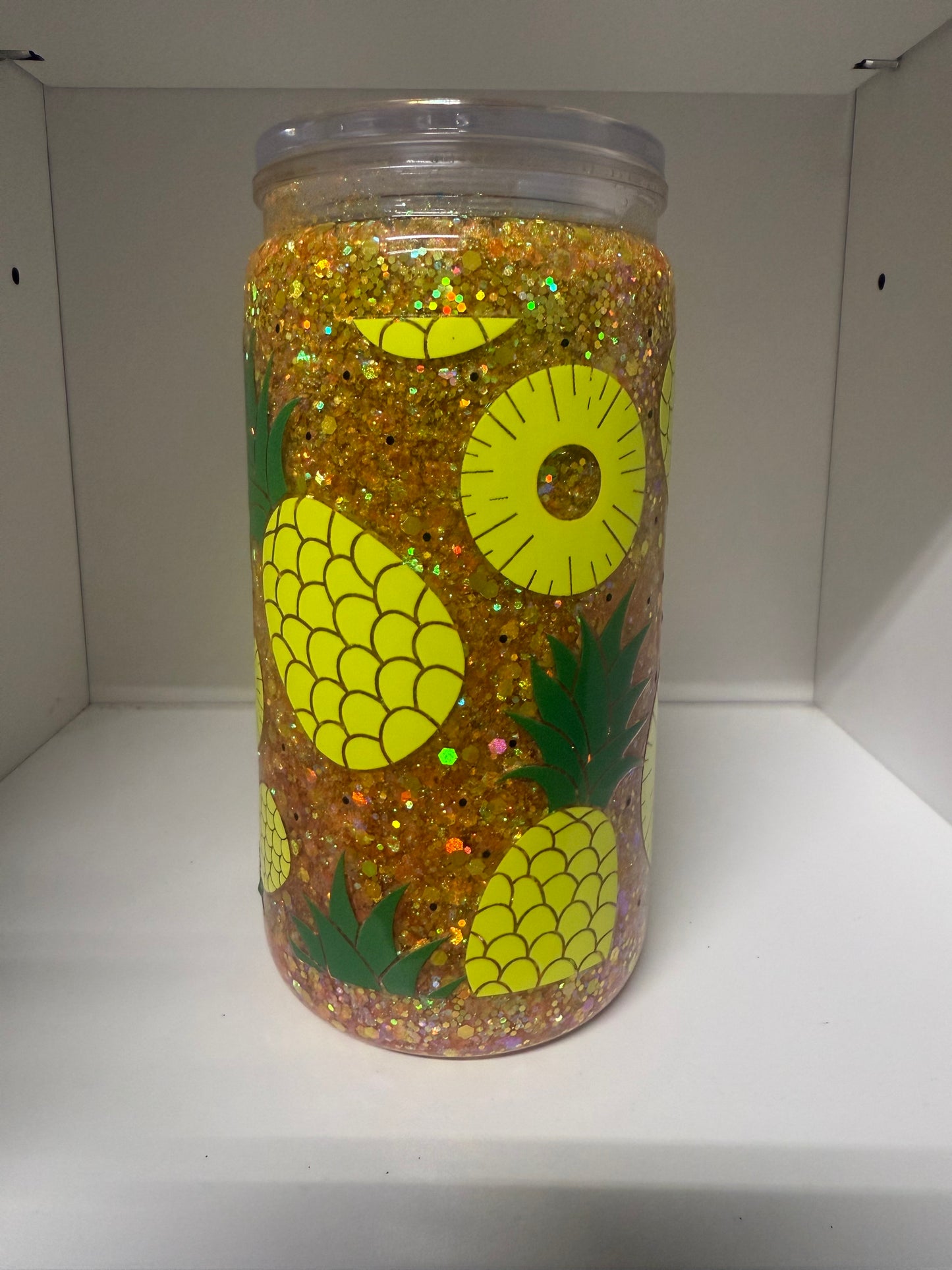 16oz Orange/yellow/pineapple decal (Medium Flow) (#14)