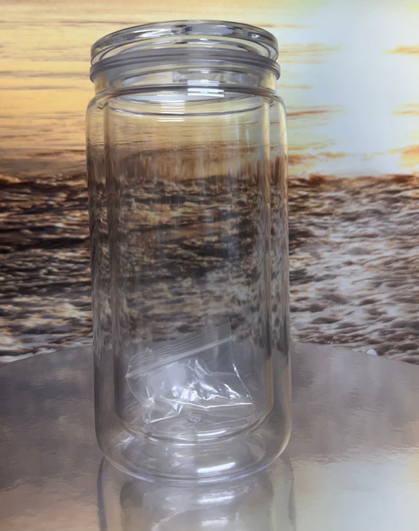 16oz plastic snow globe cup