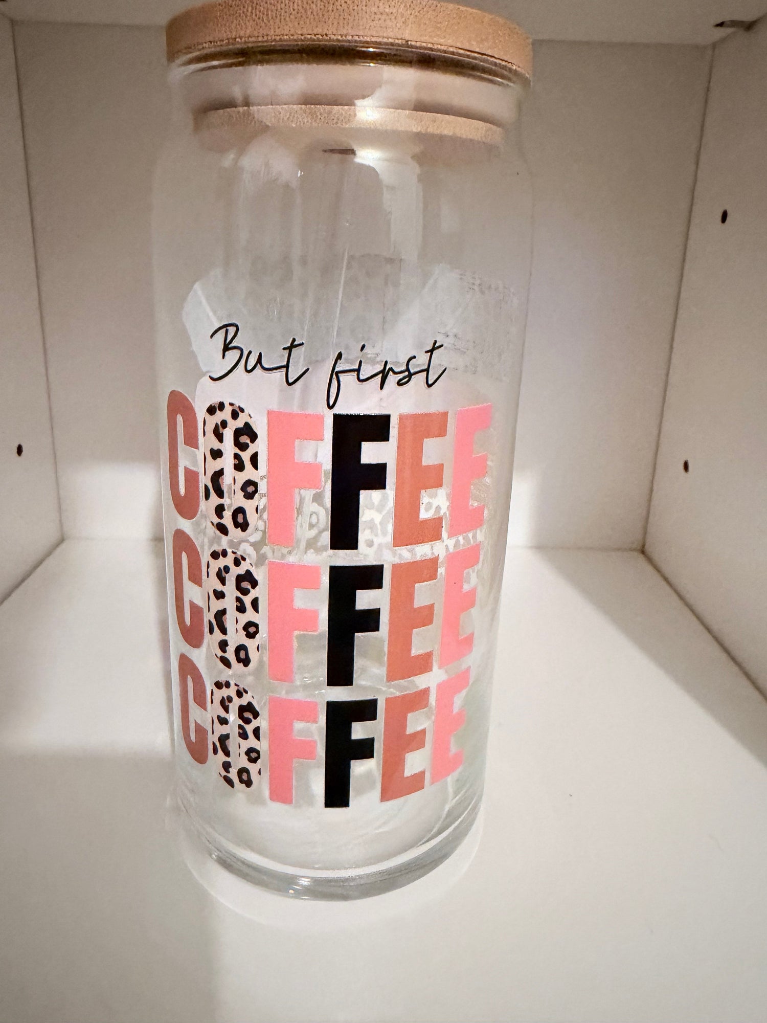 20oz Glass Cups; No Glitter; Pre*Made