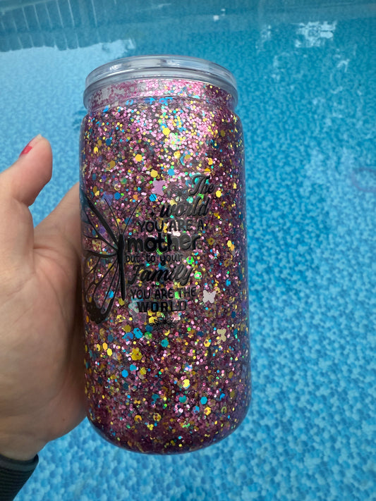 16oz Pink;turquoise;yellow; Butterflys (Medium Flow) (#19)