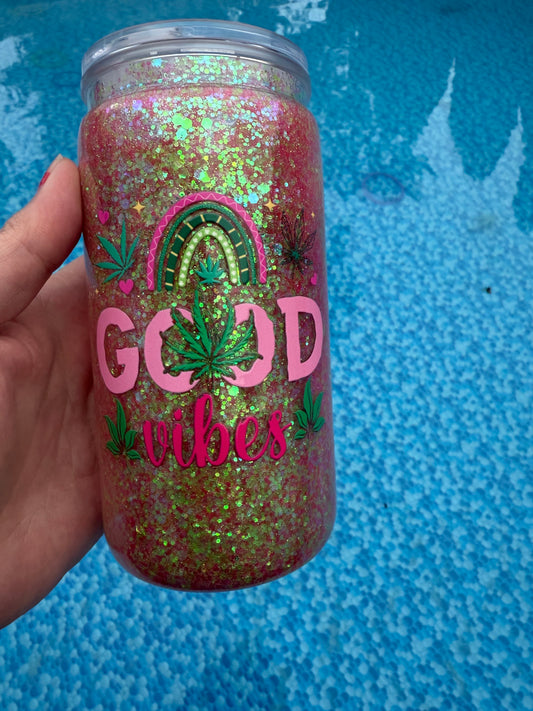 16oz Pink & Green (Slow Flow) (#21)