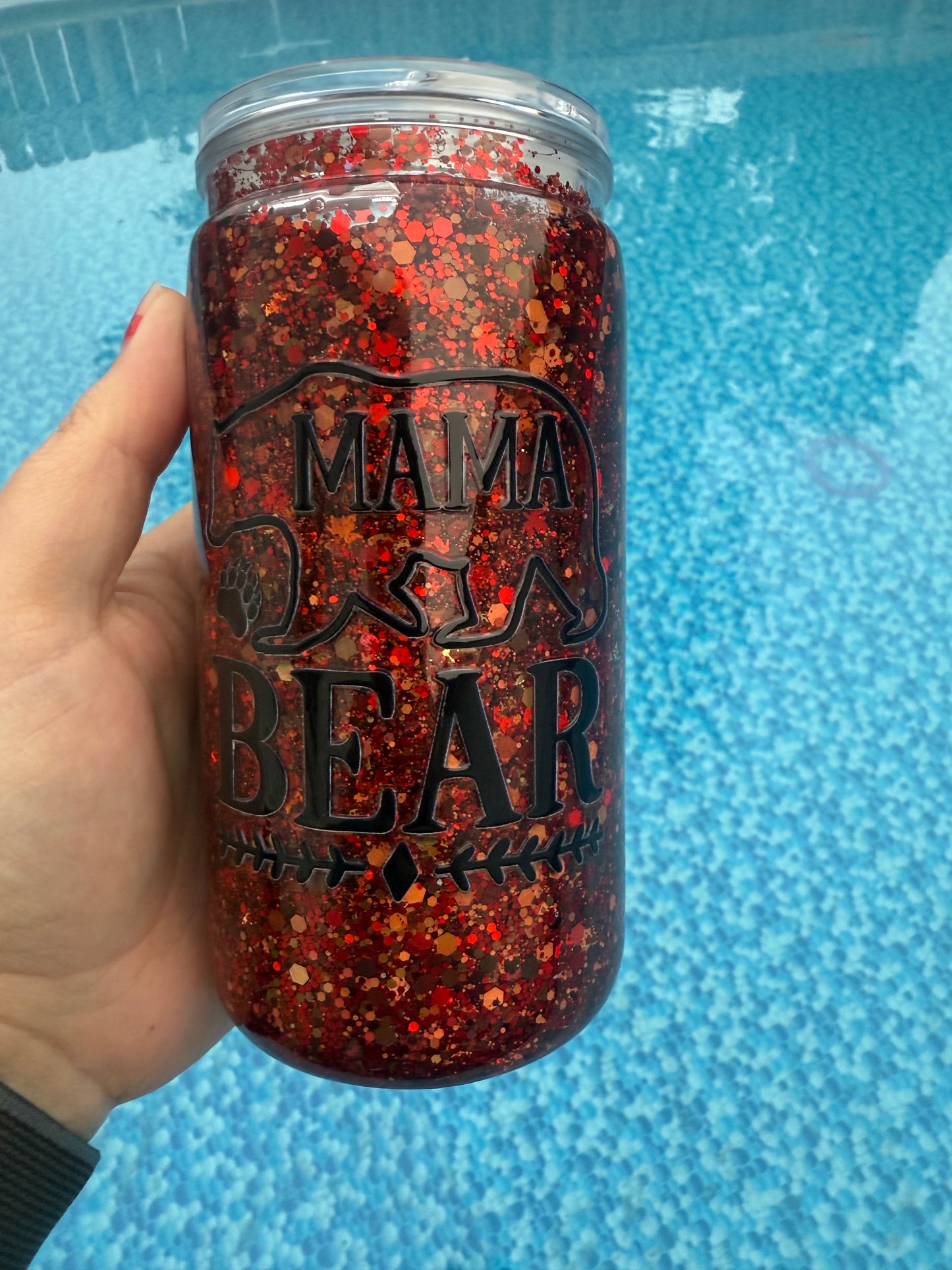 16oz Red; Brown; Leaves (Medium Flow) (#27)