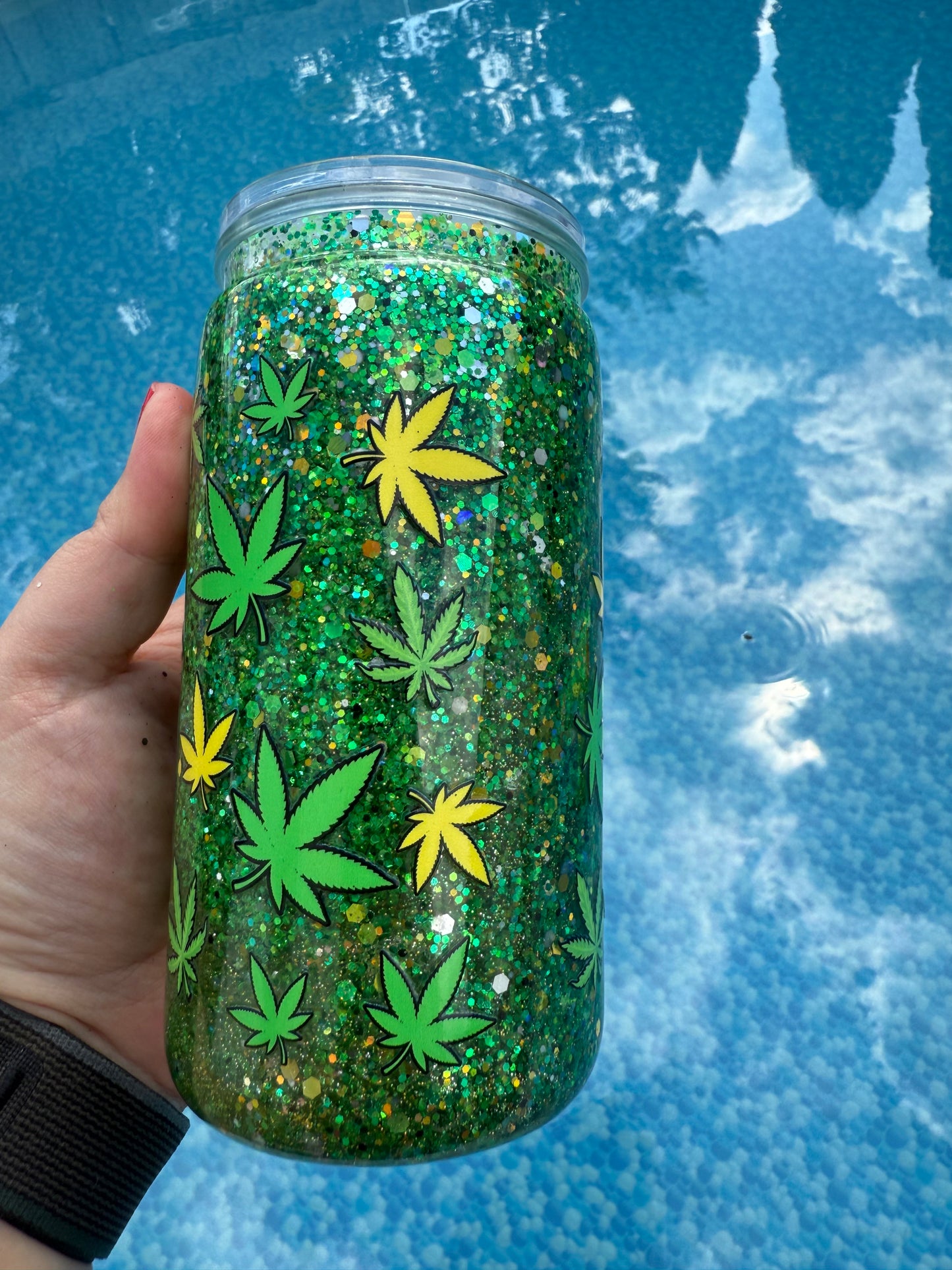 16oz 420 Green & Gold (Medium Flow) (#8)