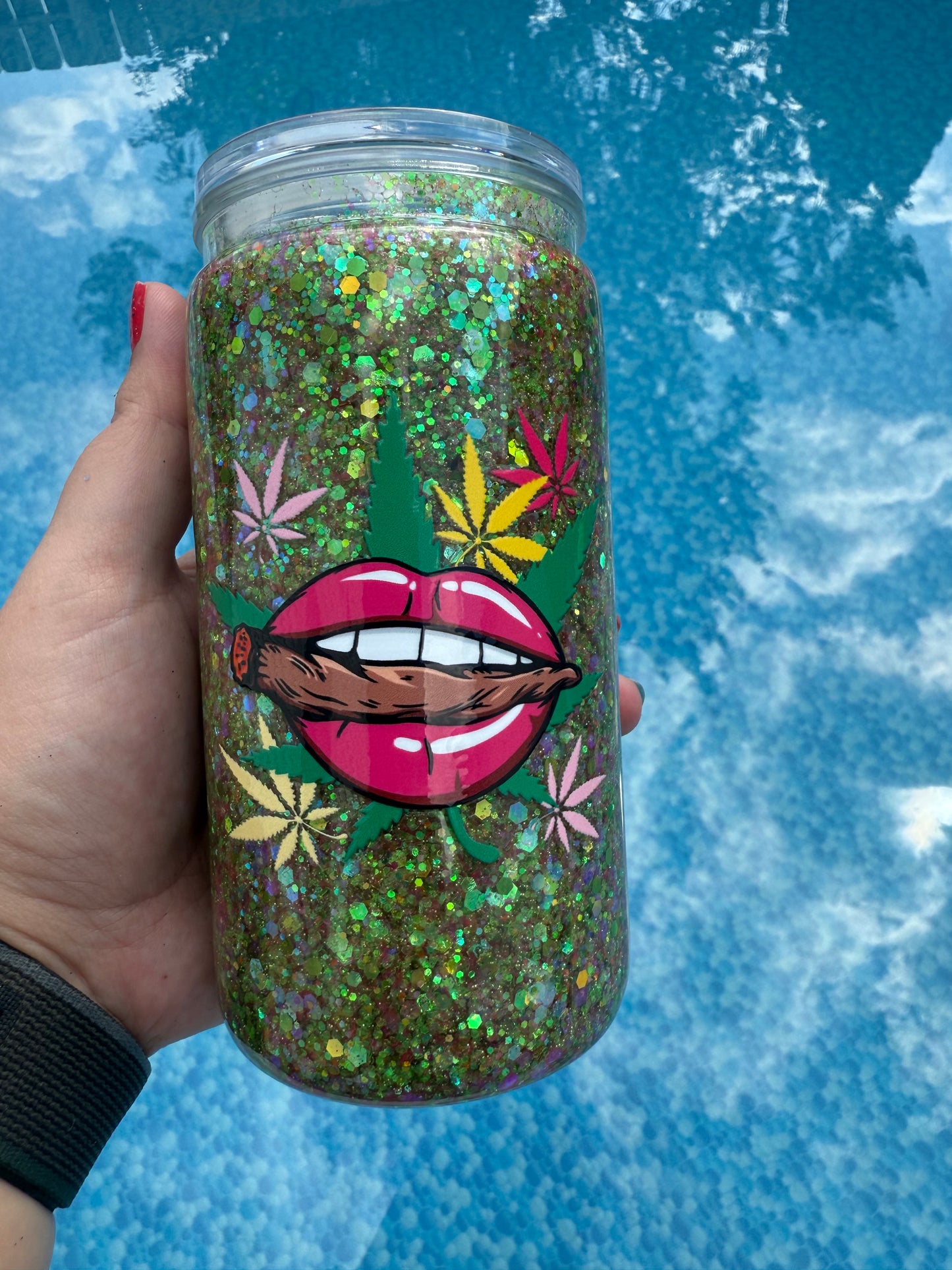 16oz Green & Pink (Fast Flow) (#9) *420