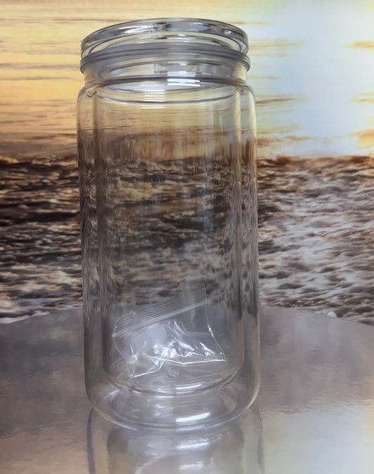 16oz plastic snow globe cup