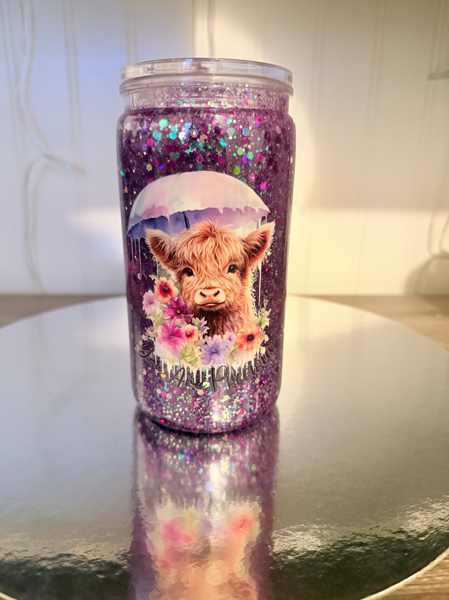 16oz Purple; Silver (Slow Flow) (#26) (you are precious)