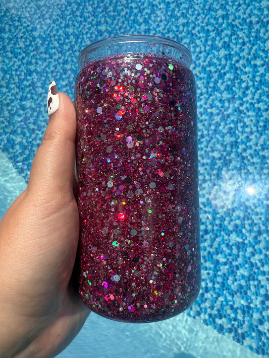 16oz Dark Pink & Black (Slow Flow) (#37)